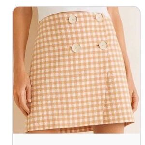 MANGO Tan Brown Mini Skirt Casual